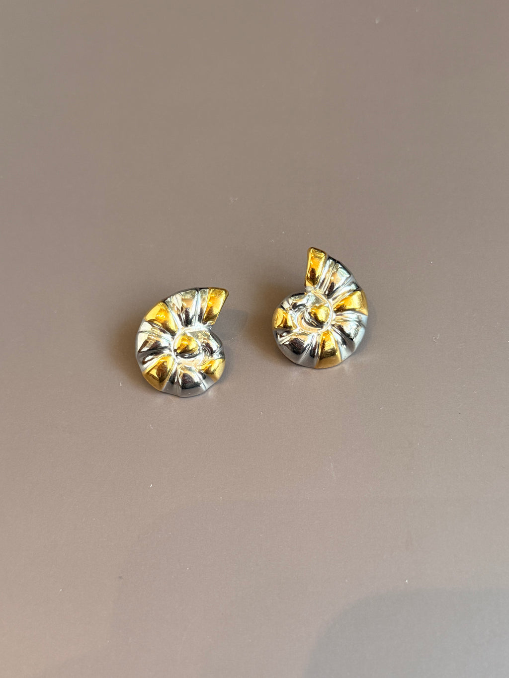 Aretes caracol/bicolor