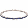 Pulsera tenis azul zafiro